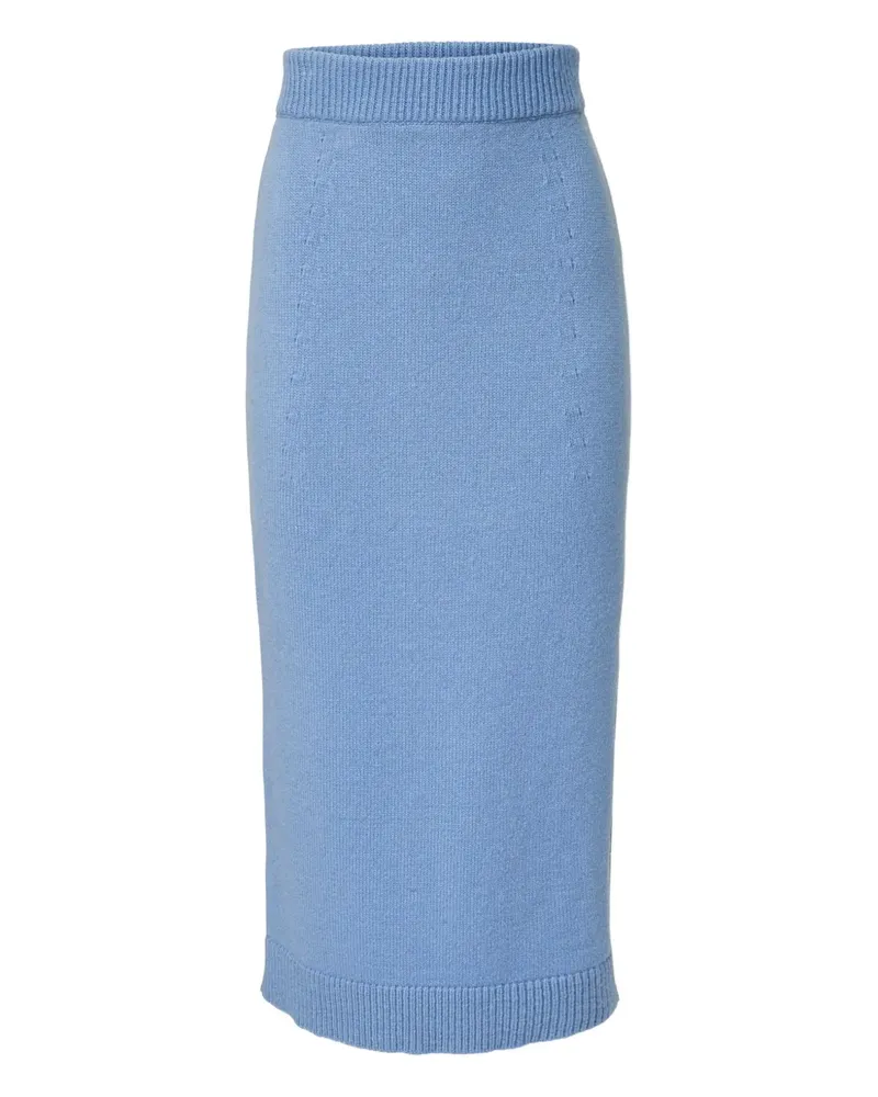 Carolina Herrera New York Gestrickter Bleistiftrock - Blau Blau