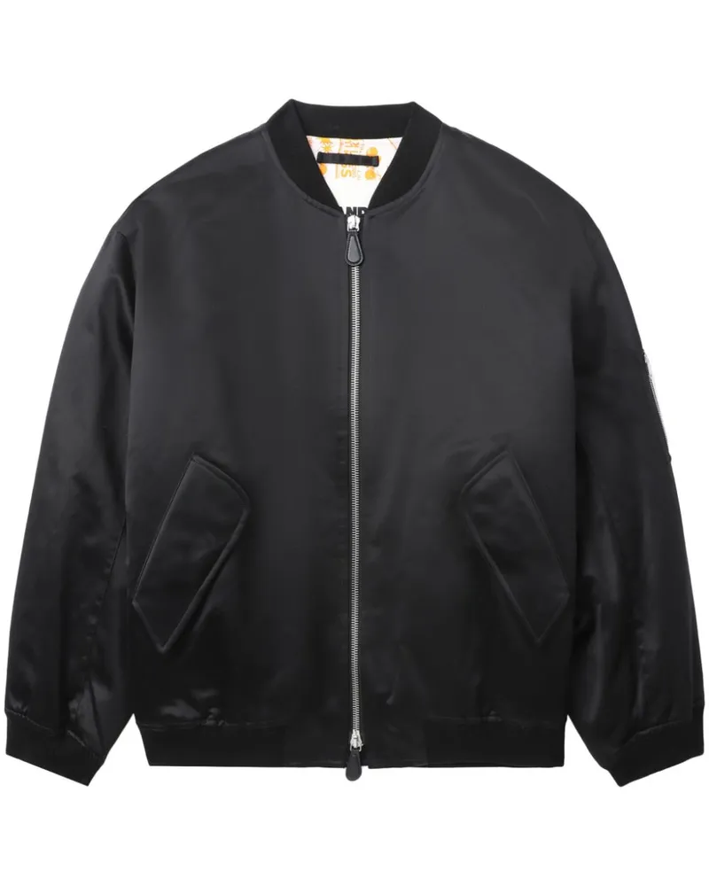 Jil Sander Bomberjacke mit Reißverschlüssen - Schwarz Schwarz