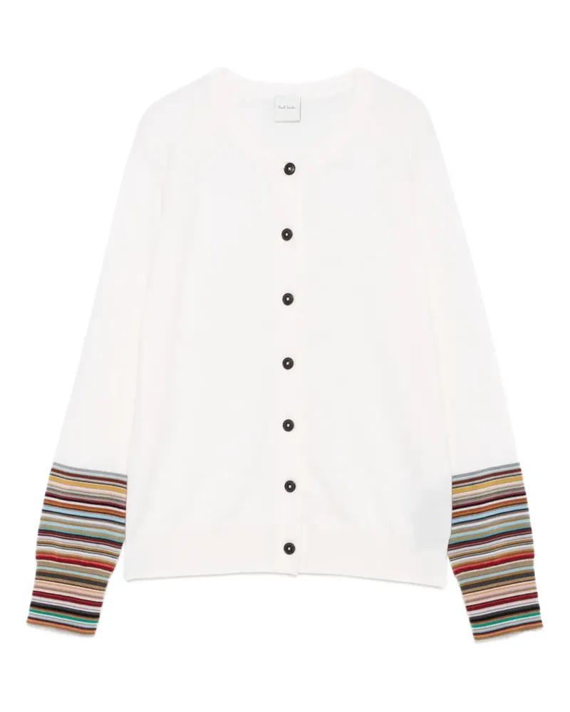 Paul Smith Cardigan mit Signature Stripe-Besatz - Nude Nude