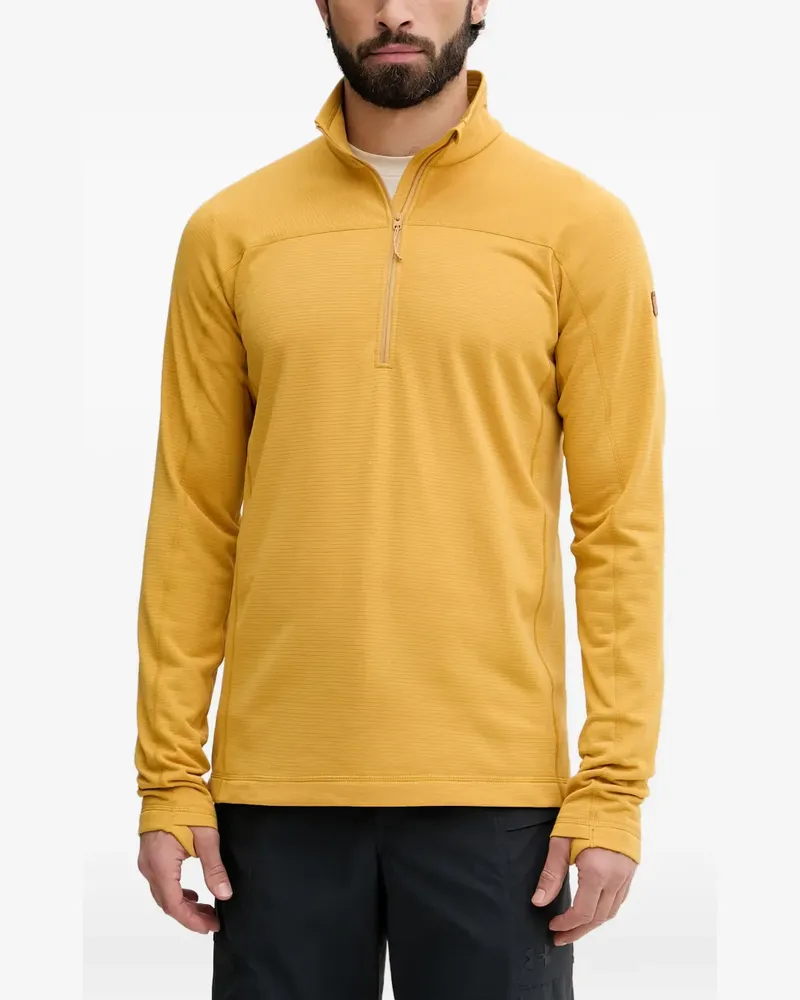 Fjäll Räven Abisko Lite half-zip ribbed-knit sweater - Gelb Gelb