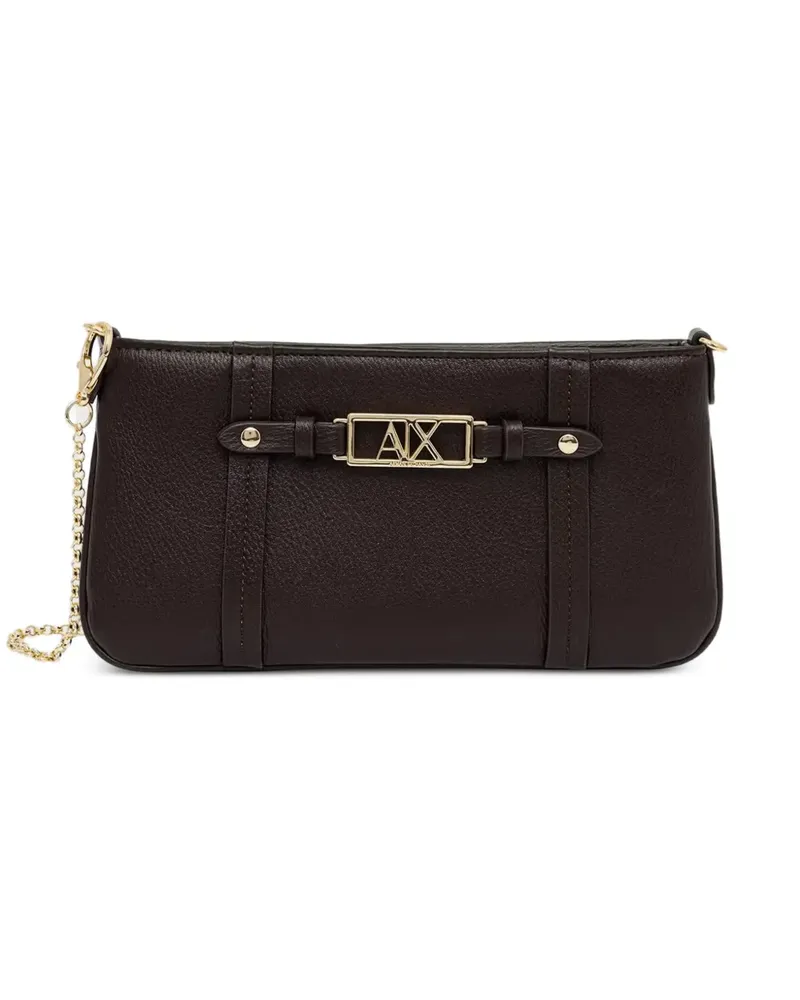 Armani Exchange Handtasche mit Logo-Schild - Braun Braun
