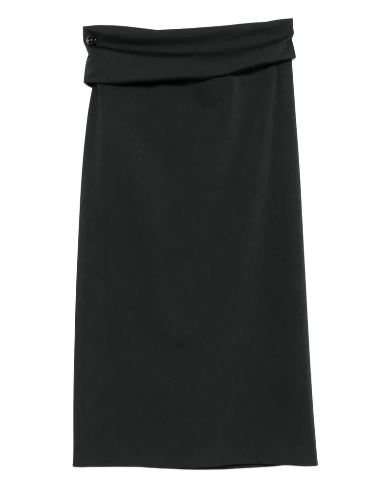 Alberta Ferretti Midirock mit Knopfdetail - Grau Grau