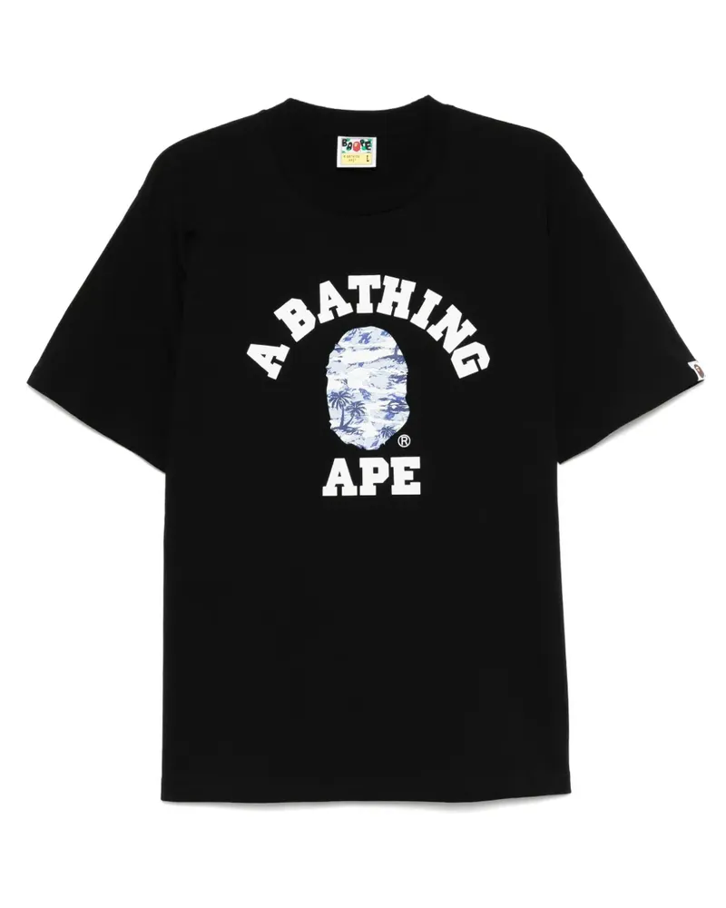 BAPE T-Shirt mit Logo-Print - Schwarz Schwarz