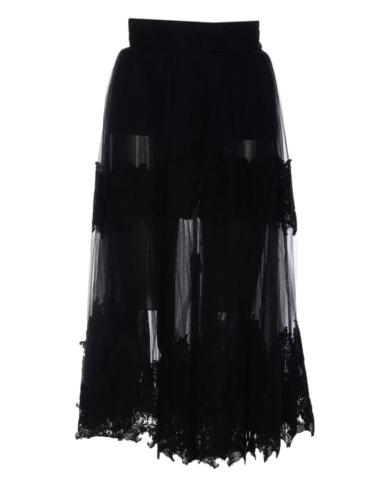 Elisabetta Franchi Klassischer High-Waist-Rock - Schwarz Schwarz