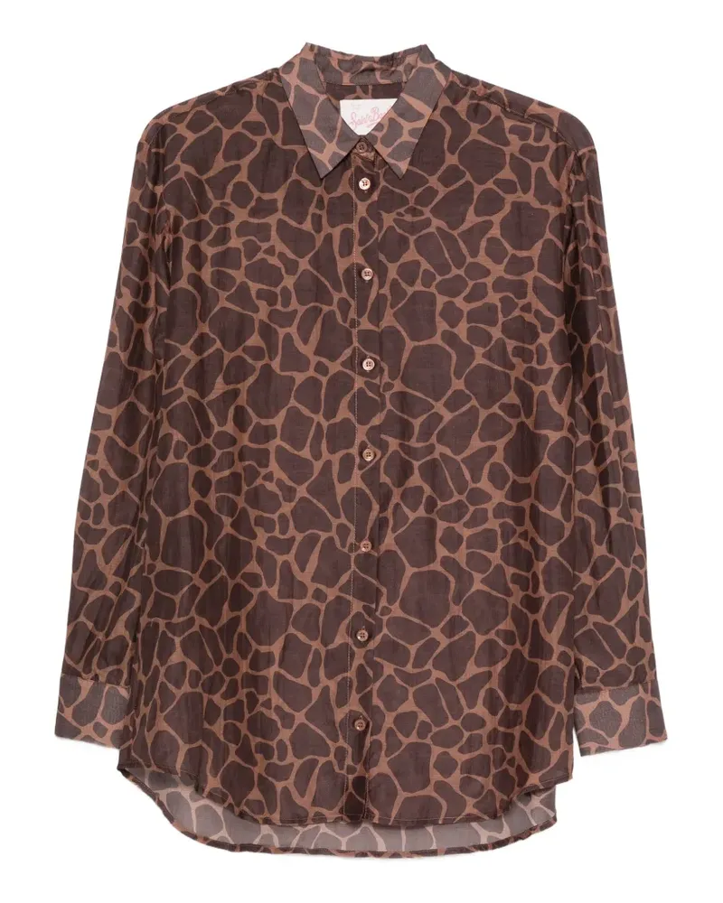 MC2 Saint Barth Brigitte giraffe-print shirt - Braun Braun