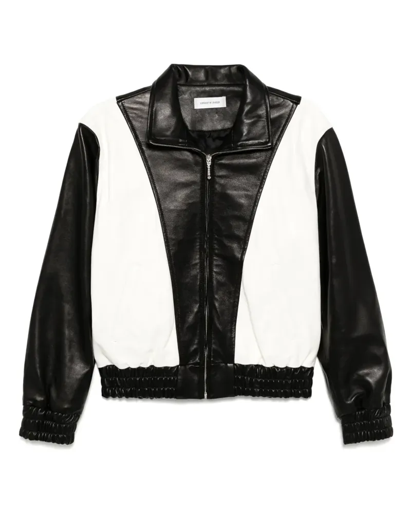 Ernest W. Baker Klassische Lederjacke - Schwarz Schwarz