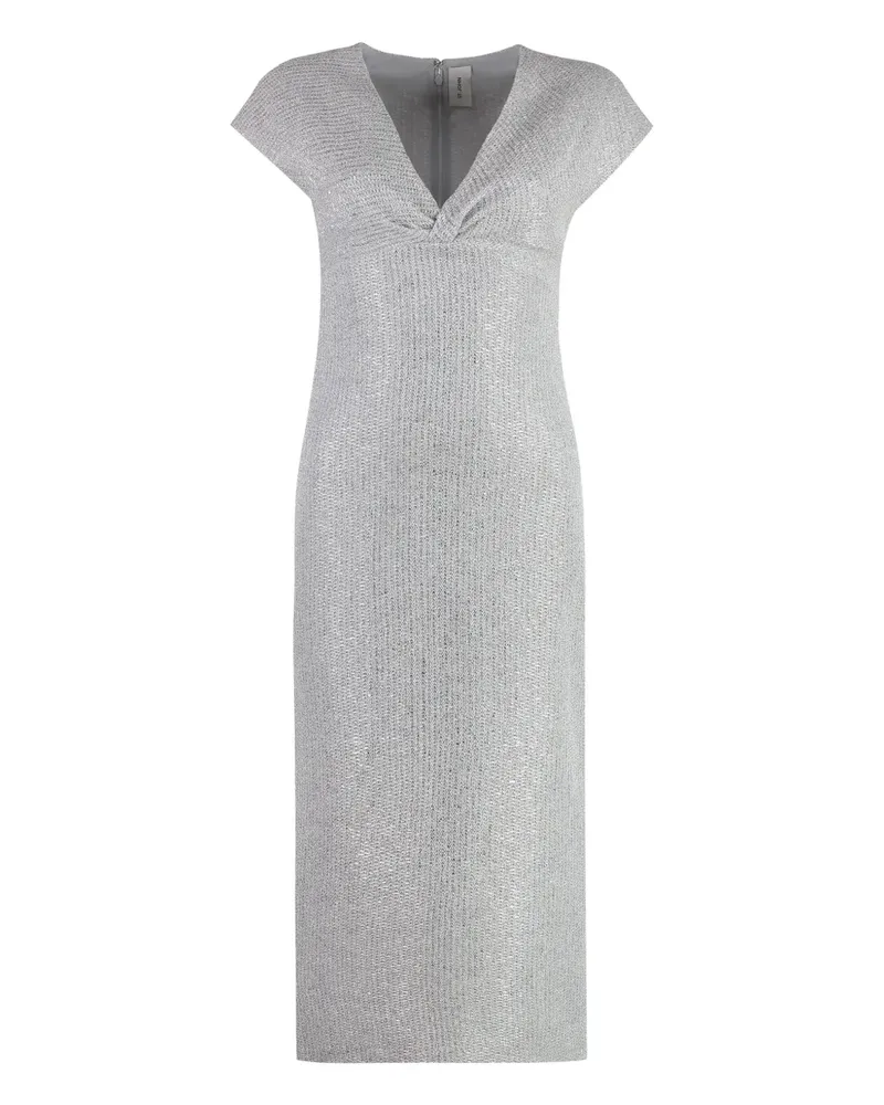 ST. JOHN Kleid mit angeschnittenen Ärmeln - Silber Silber