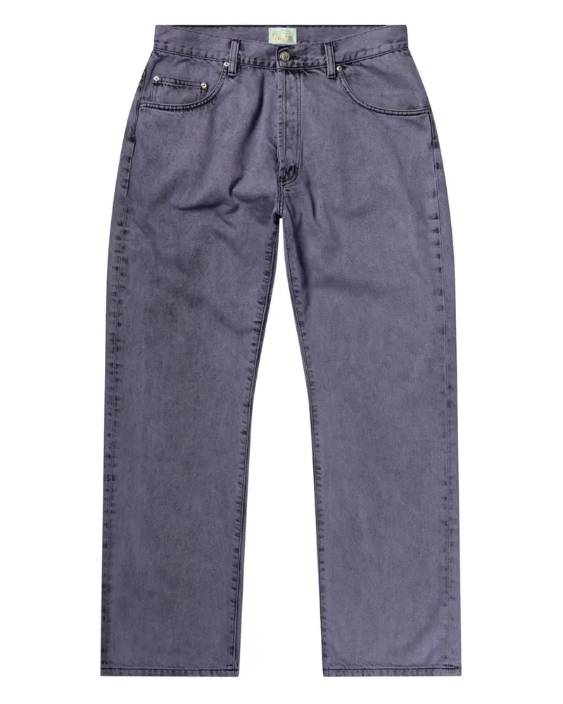 Aries Jeans mit Acid-Wash-Effekt - Violett Violett