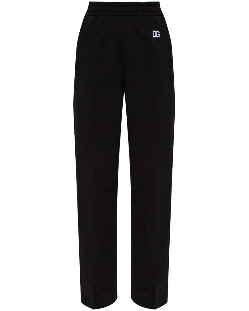 Dolce & Gabbana Jogginghose mit Logo-Stickerei - Schwarz Schwarz