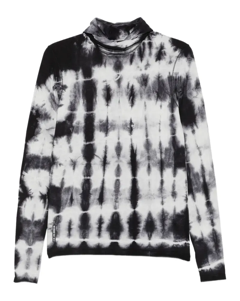 Asics tie-dye high-neck top - Schwarz Schwarz