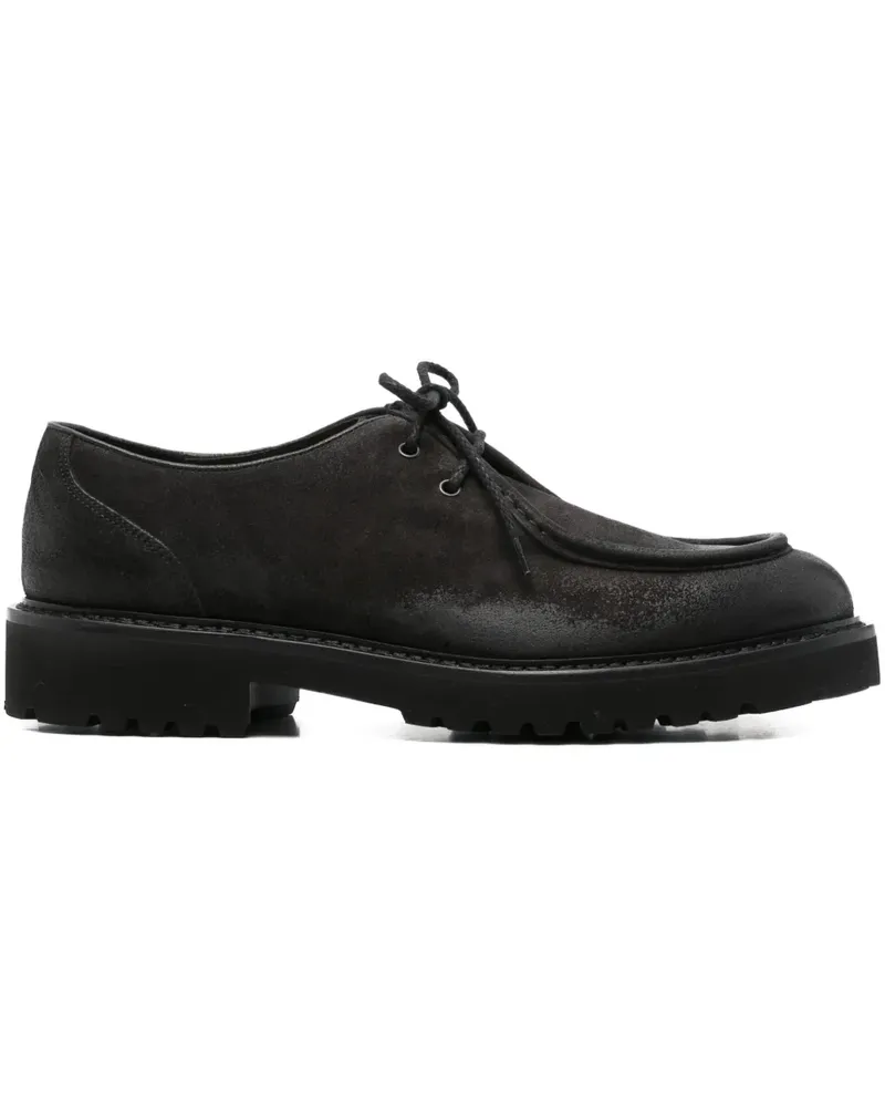 Doucal´s lug-sole flat shoes - Schwarz Schwarz