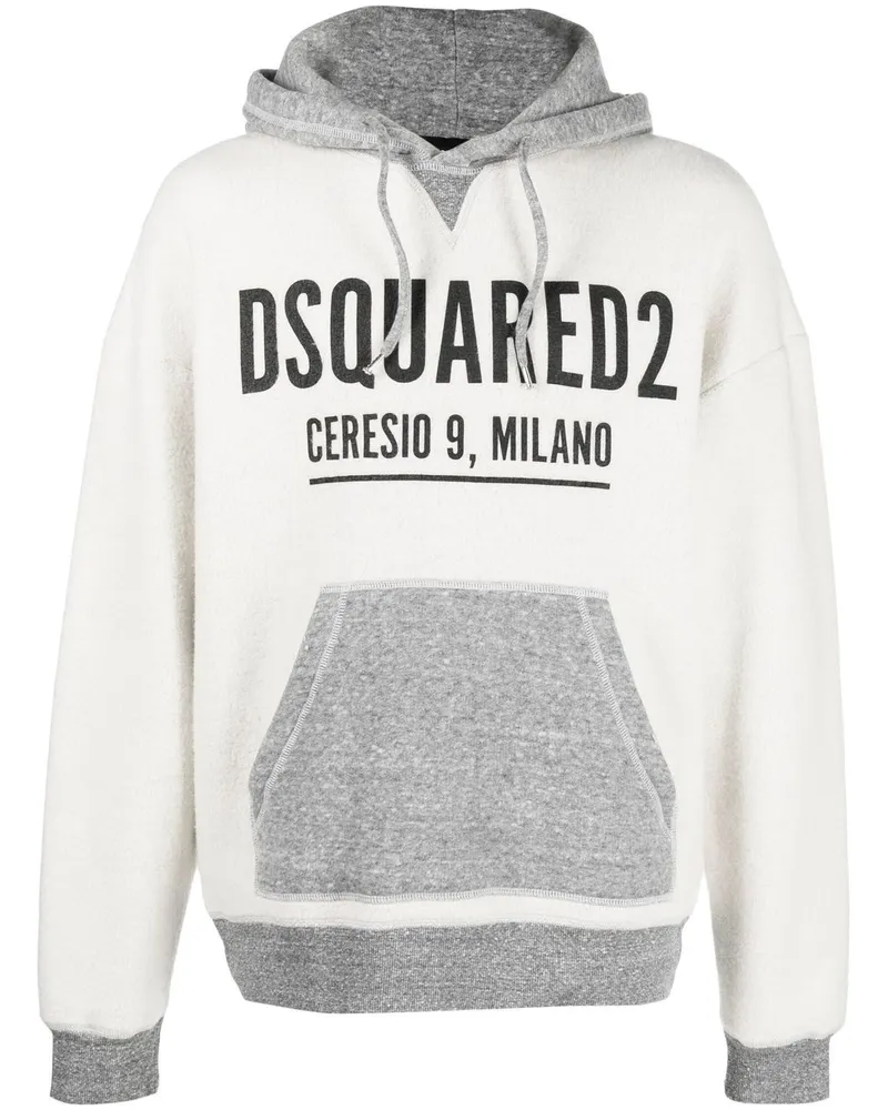 Dsquared2 Hoodie mit Logo-Print Weiß