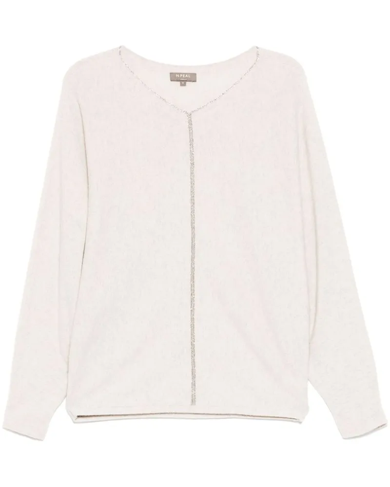 N.Peal Metal Batwing Pullover - Grau Grau