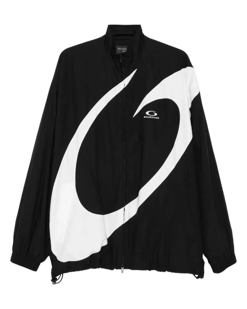 Balenciaga Loop Sports Icon Jacke - Schwarz Schwarz