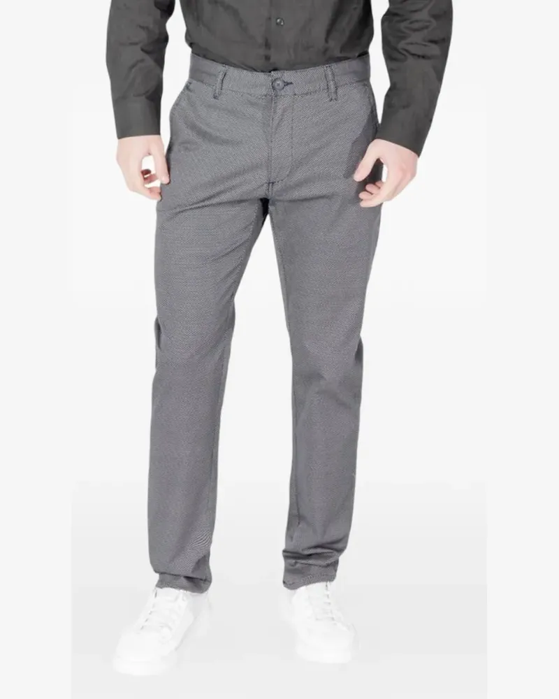 Armani Exchange patterned slim-cut trousers - Grau Grau