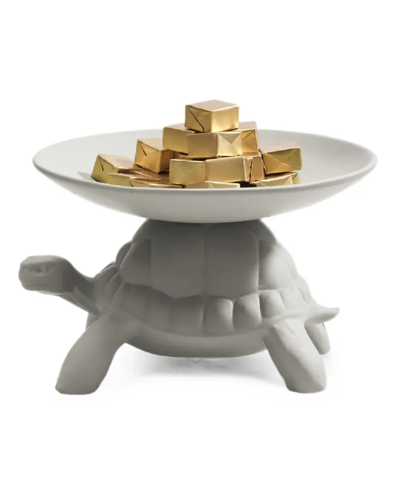 Qeeboo turtle-base tray - Grau Grau