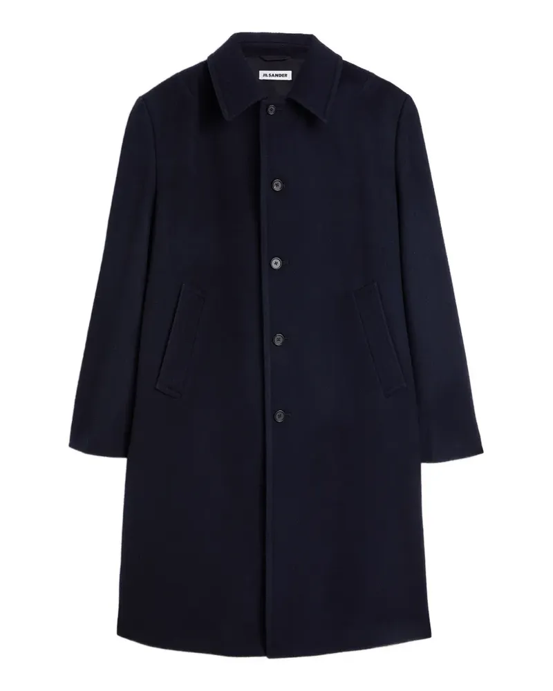 Jil Sander Einreihiger Mantel - Blau Blau