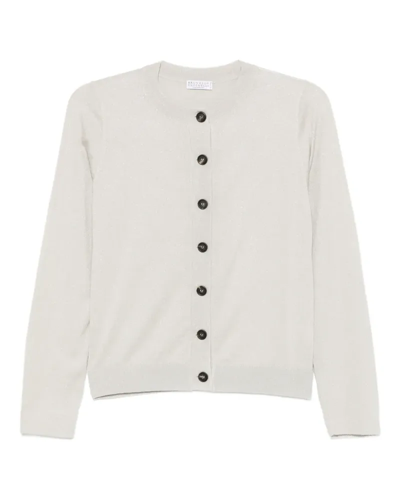 Brunello Cucinelli Cardigan im Metallic-Look - Grau Grau