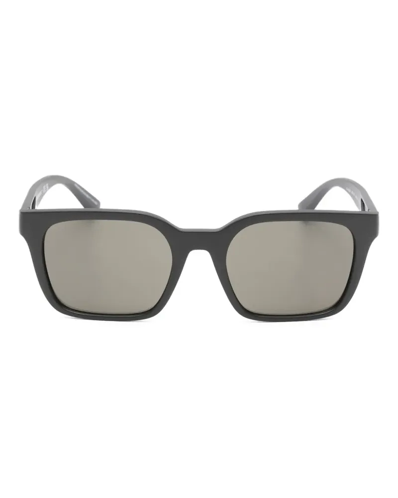 Emporio Armani Sonnenbrille mit eckigem Gestell - Schwarz Schwarz