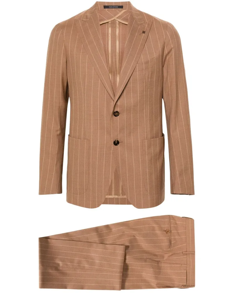 Tagliatore Einreihiger Anzug mit Streifen - Braun Braun