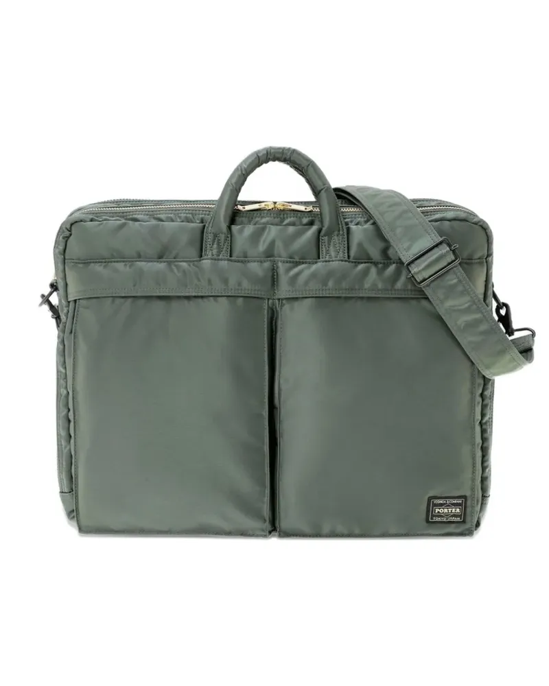 PORTER-YOSHIDA & CO Shopper mit Logo-Patch - Grün Grün