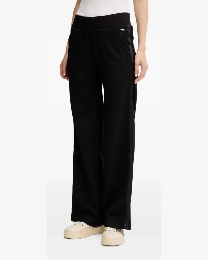 HUGO BOSS ribbed-waistband track pants - Schwarz Schwarz