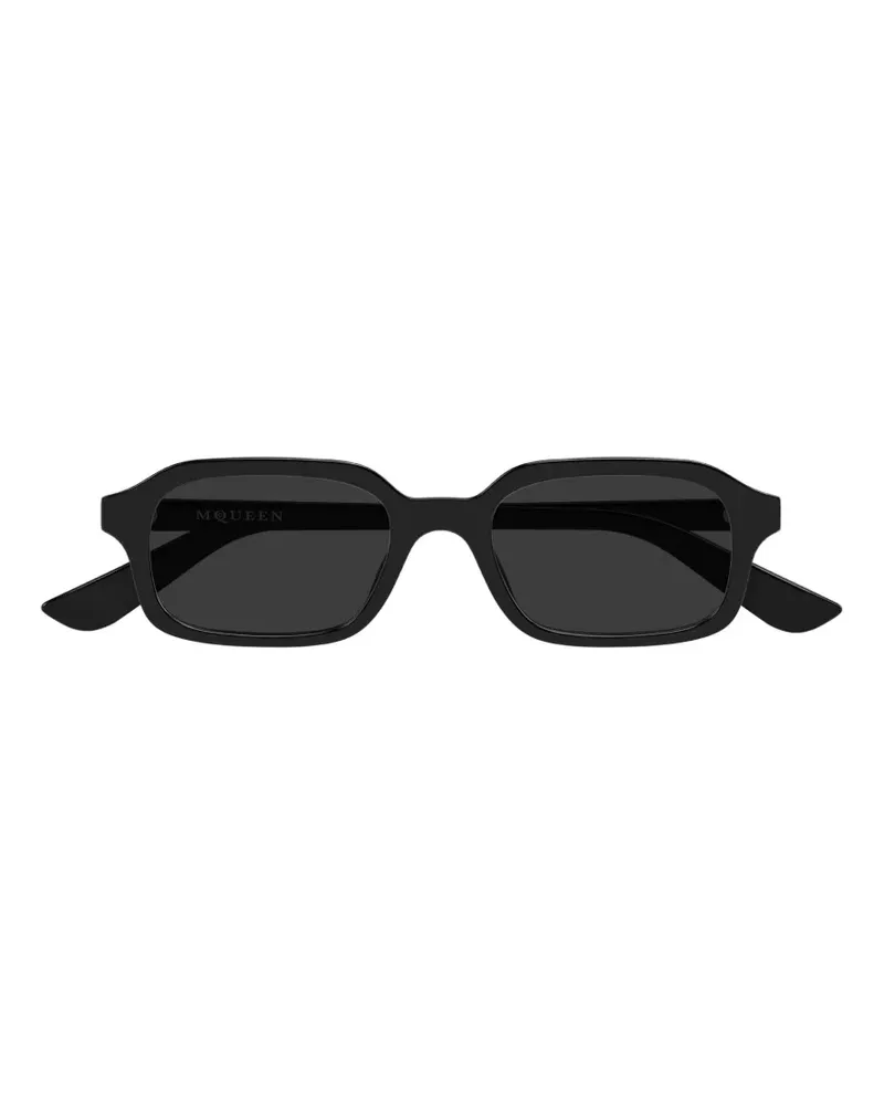 Alexander McQueen geometric frame sunglasses - Schwarz Schwarz