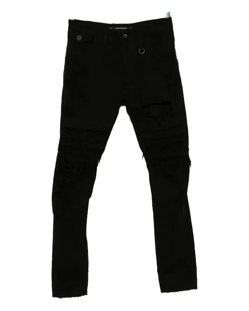 Julius Gerippte Tapered-Jeans - Schwarz Schwarz