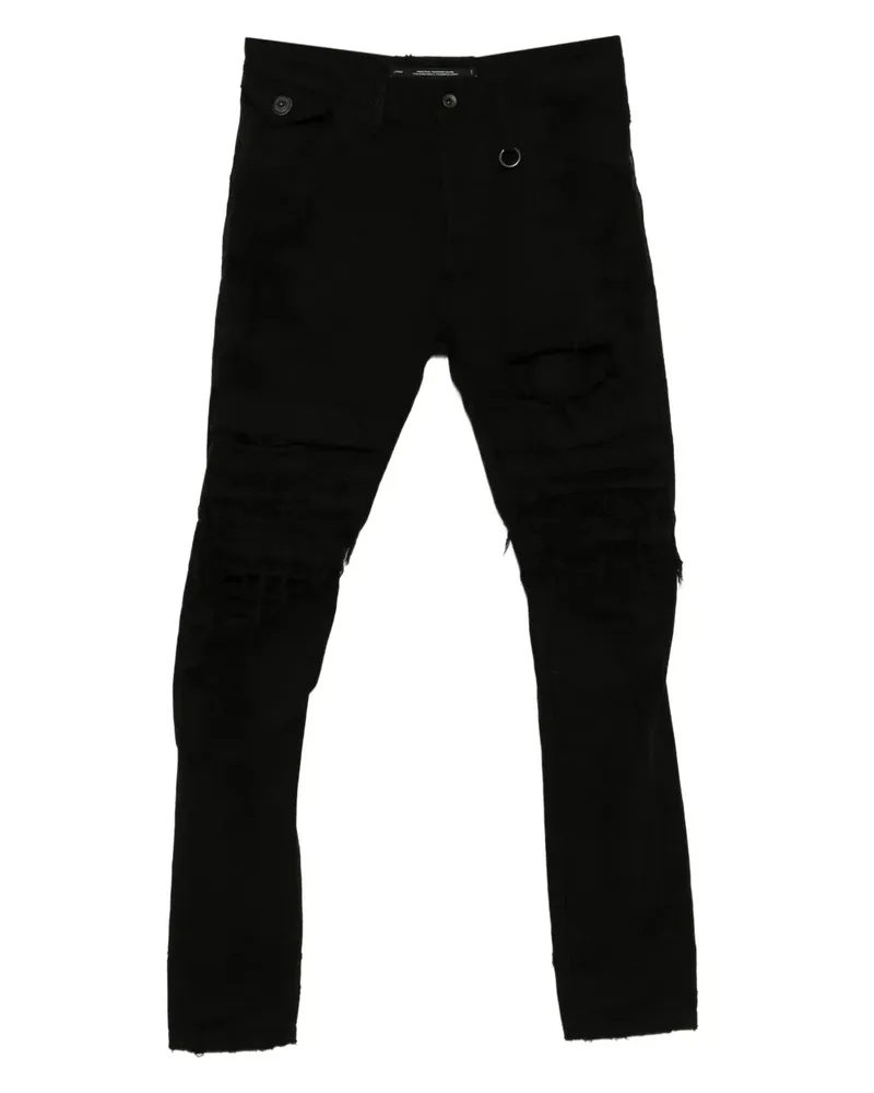 Julius Gerippte Tapered-Jeans - Schwarz Schwarz