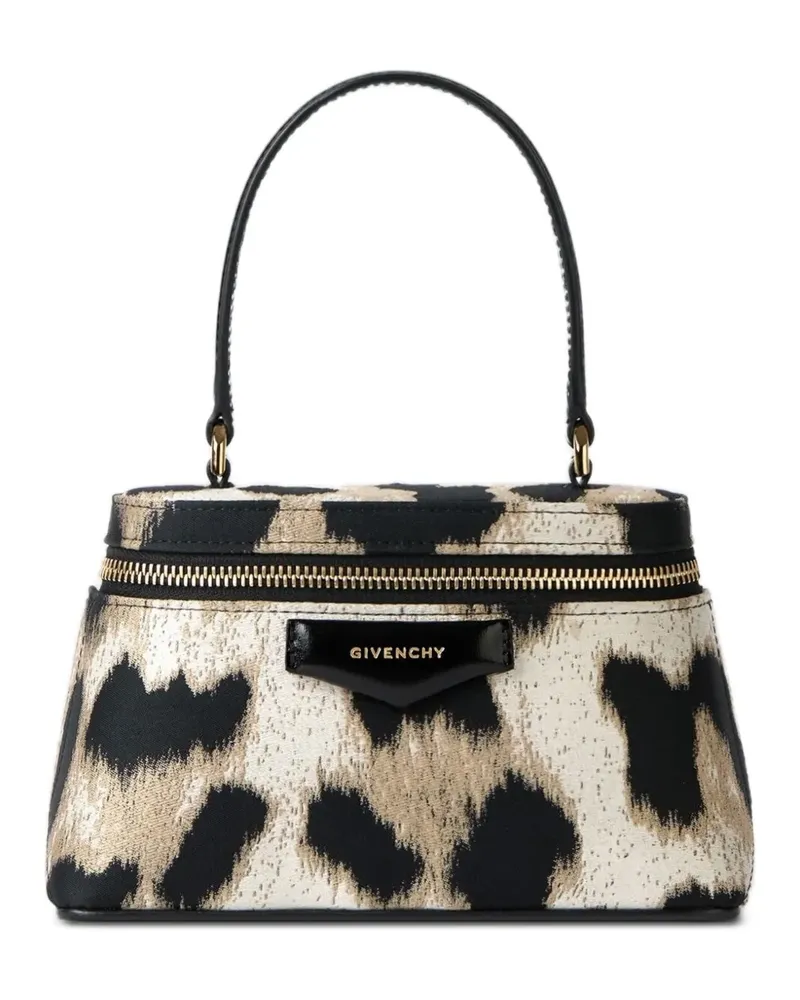 Givenchy Antigona Kosmetiktasche aus Leoparden-Jacquard mit Kette - Nude Nude