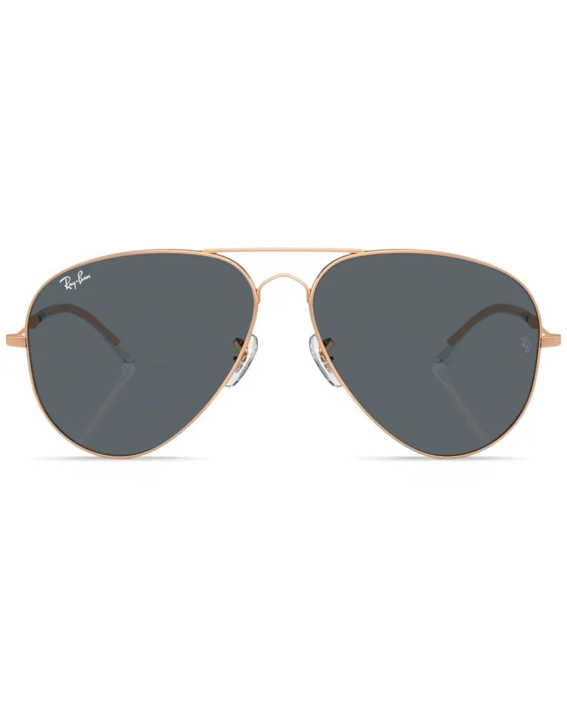 Ray Ban Old Aviator Sonnenbrille mit Logo-Gravur - Gold Gold