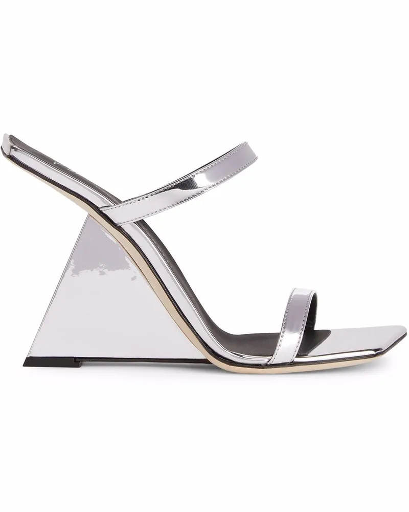 Giuseppe Zanotti Lilii Borea Wedge-Sandalen 105mm - Silber Silber