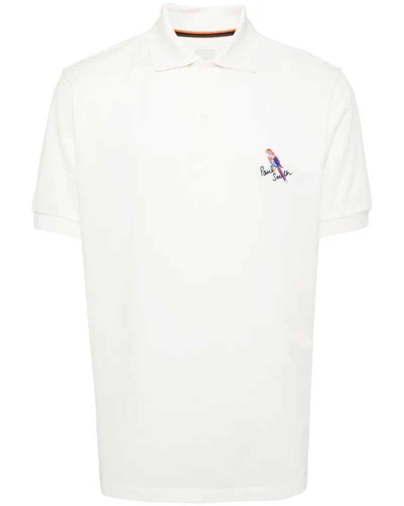 Paul Smith Poloshirt mit Stickerei - Weiß Weiß