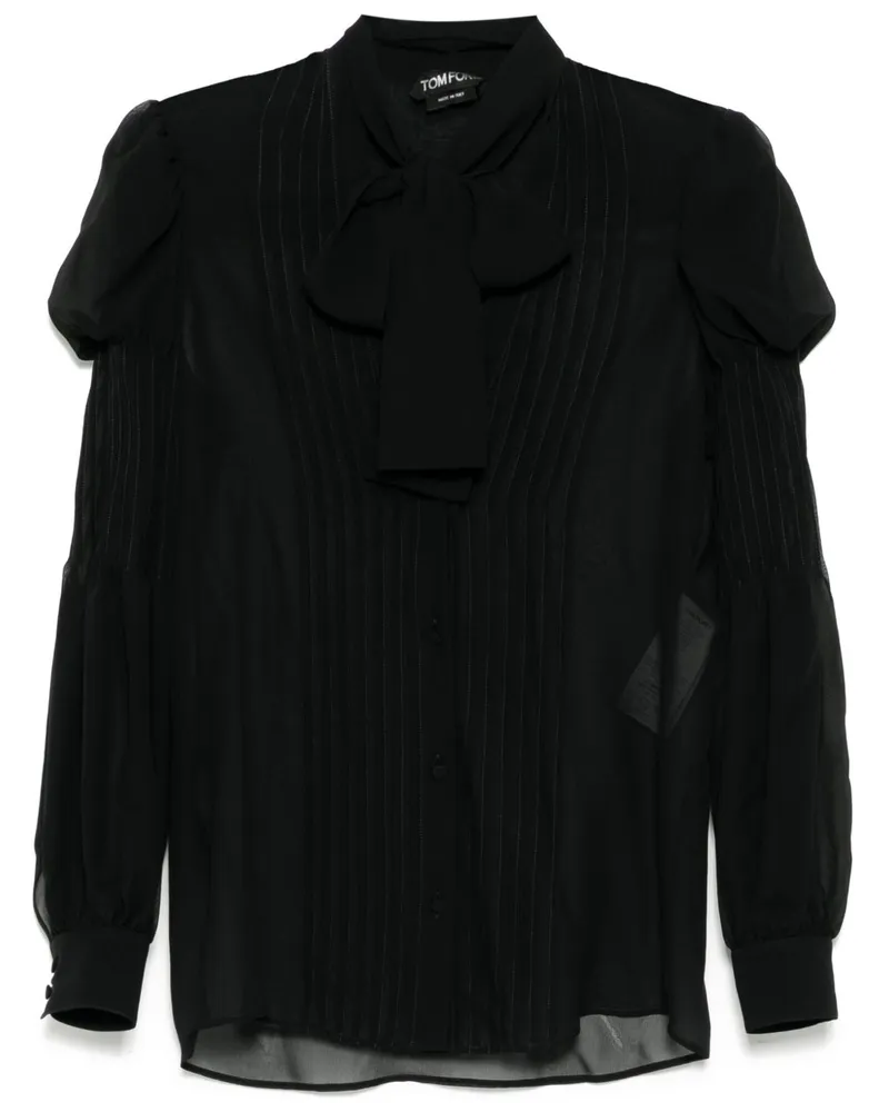 Tom Ford Hemd aus Seide - Schwarz Schwarz