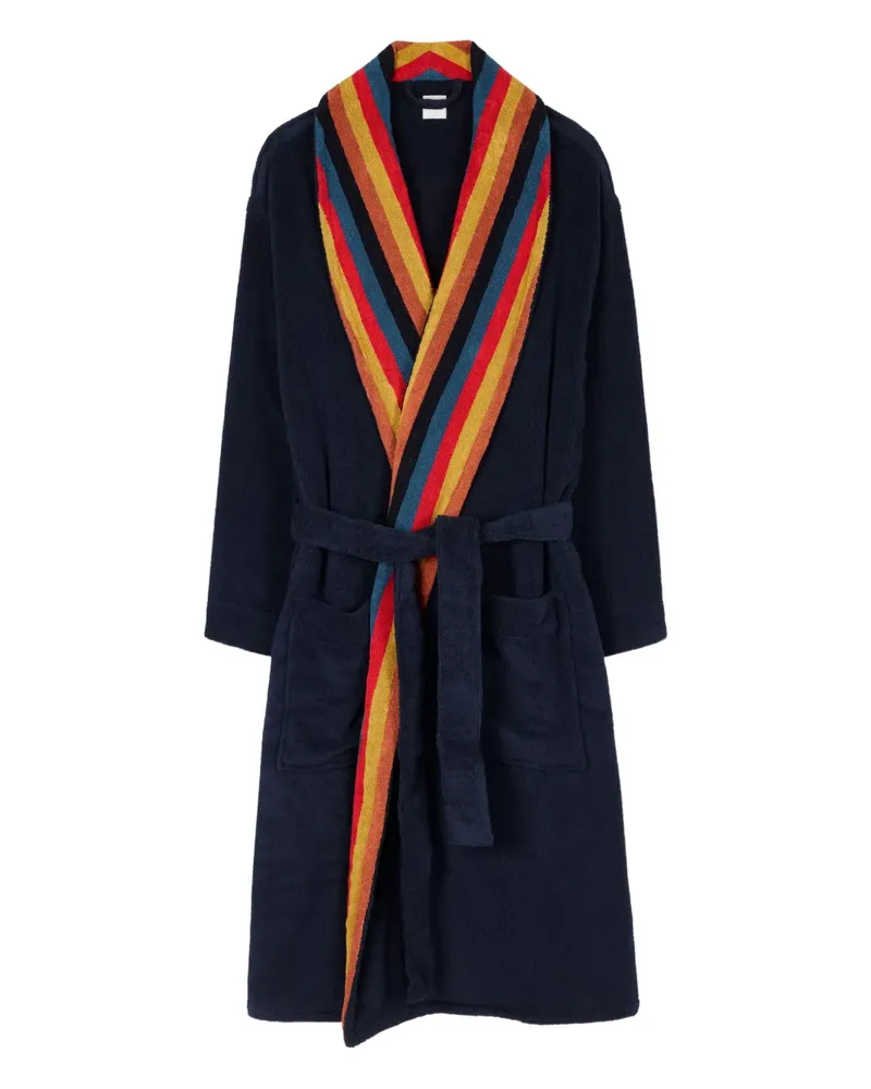Paul Smith Morgenmantel mit gestreiftem Einsatz - Blau Blau