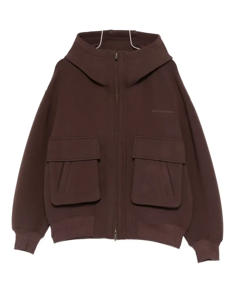 Feng Chen Wang pocketed hoodie - Braun Braun