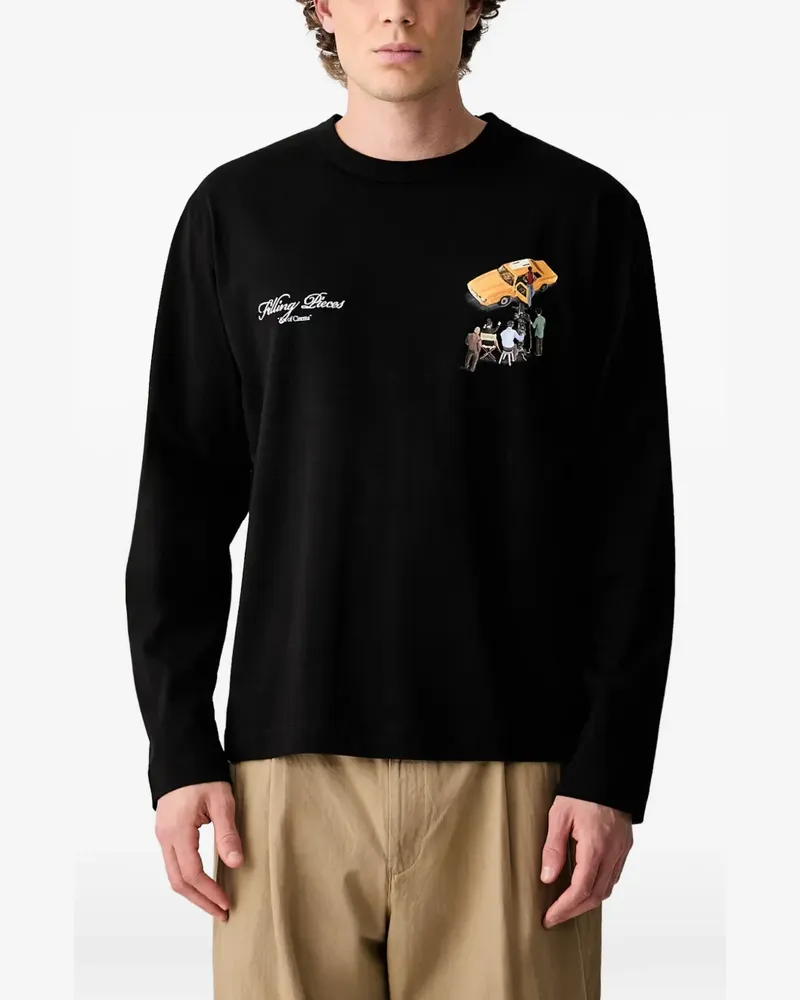 Filling Pieces graphic-print long-sleeve T-shirt - Schwarz Schwarz