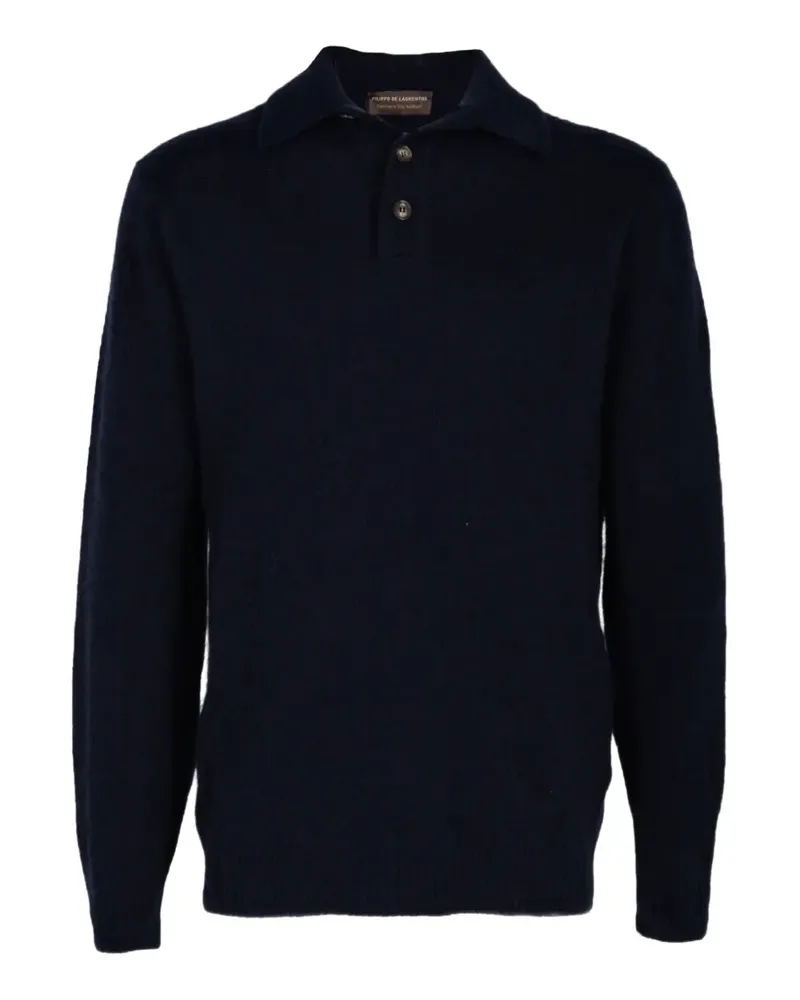 Filippo de Laurentiis long-sleeve polo shirt - Blau Blau