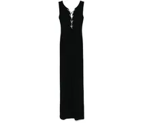 Abendkleid mit Schnürung - Schwarz