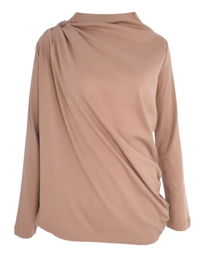 Fabiana Filippi draped embellished top - Nude Nude