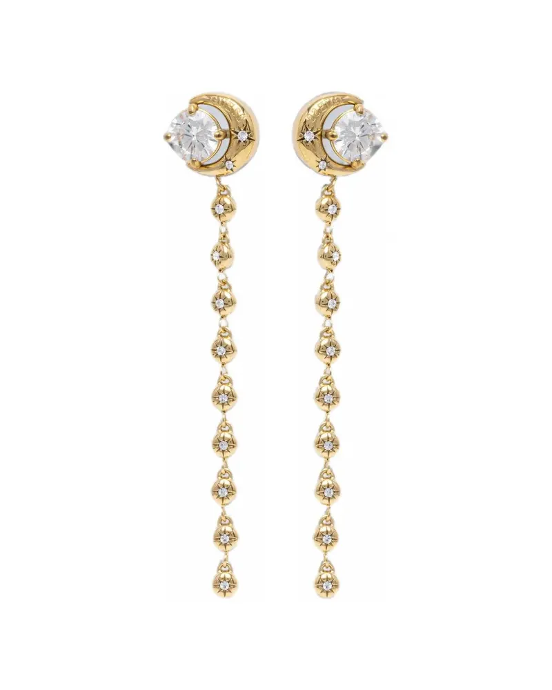Guess Aurora crystal-embellished drop earrings - Gold Gold