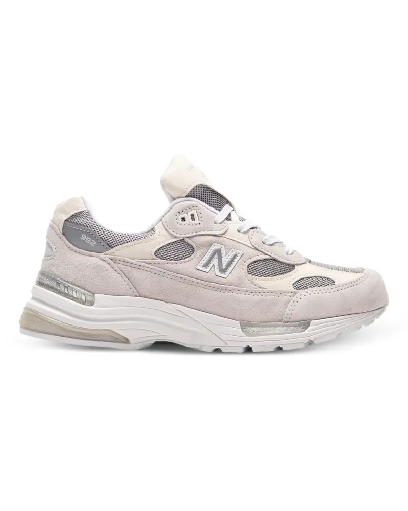 New Balance 992 mesh leather sneakers - Nude Nude
