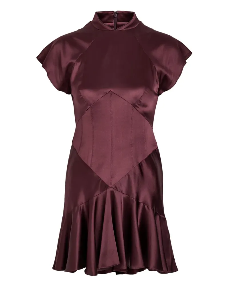 De La Vali Alizee ruffle trim panelled dress - Violett Violett