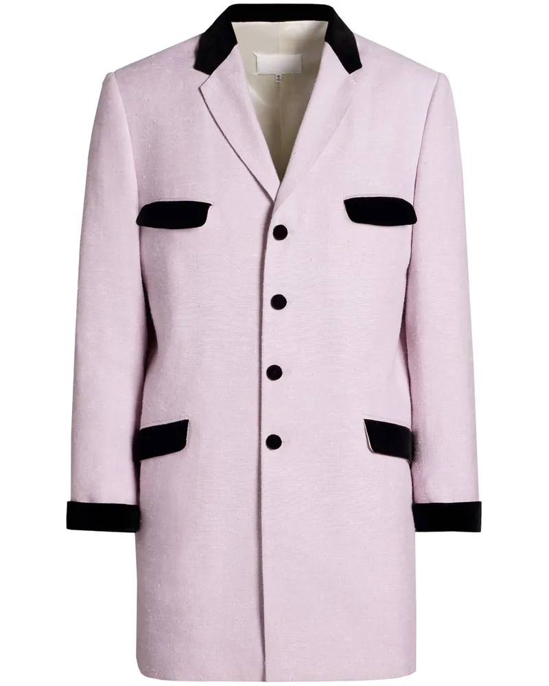 Maison Margiela Einreihiges Sakko mit Kontrasträndern - Rosa Rosa