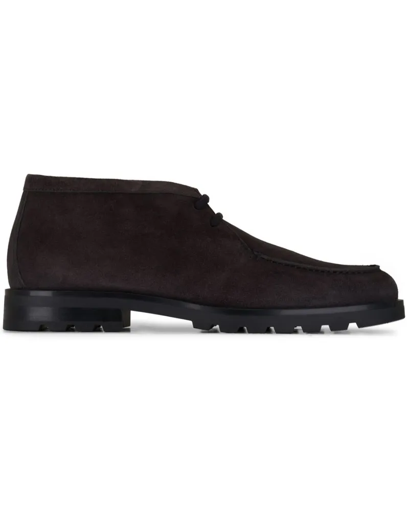 Santoni Schnürschuhe aus Wildleder - Braun Braun