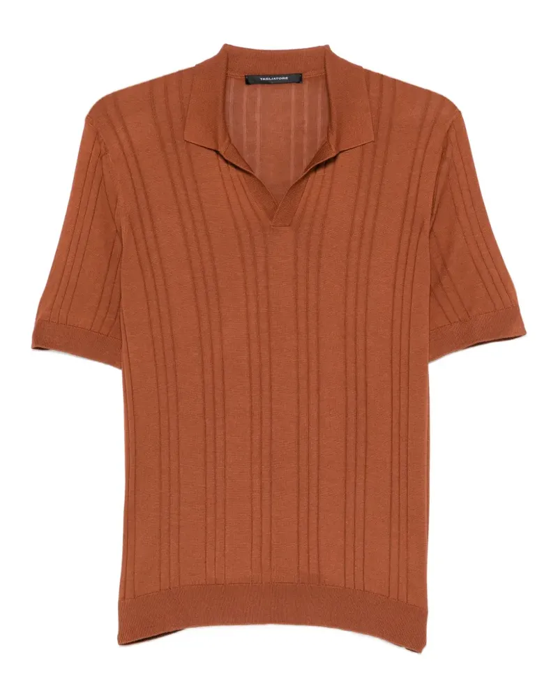 Tagliatore Geripptes Darnel T-Shirt - Braun Braun