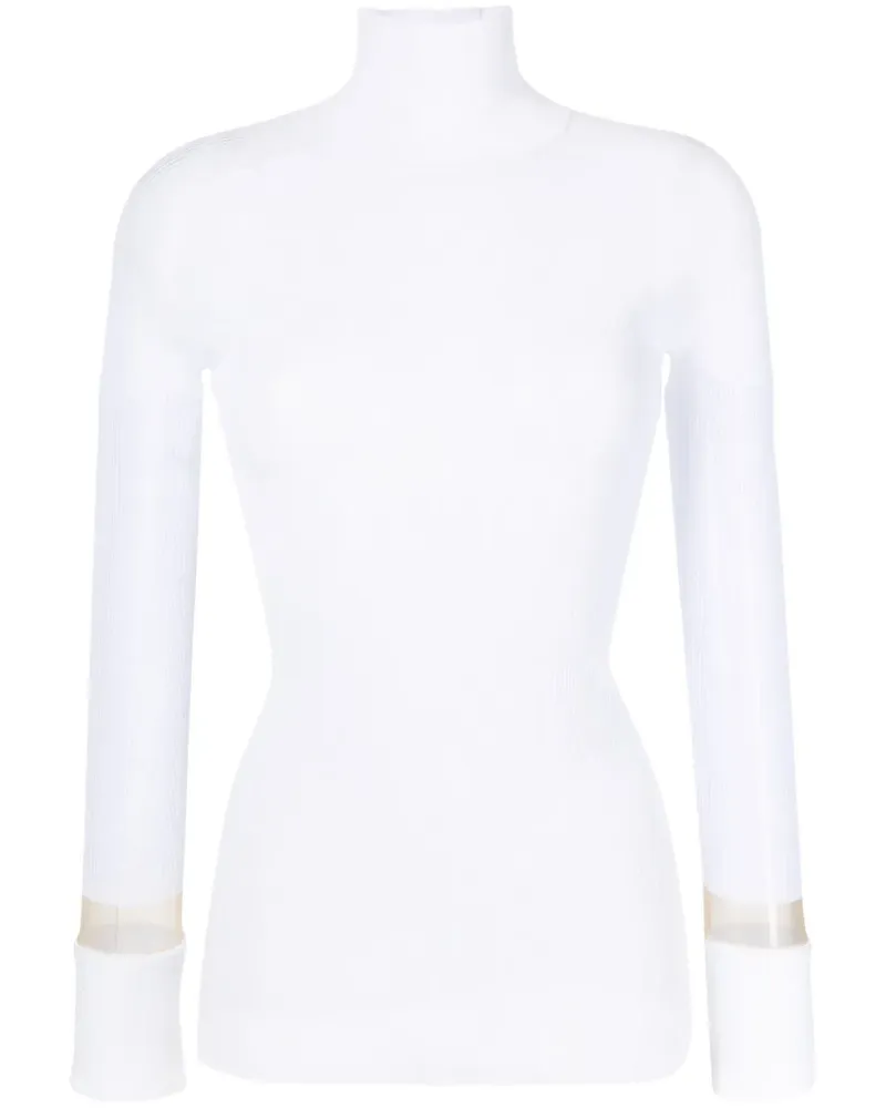 Toga Stricktop mit Stehkragen - Weiß Weiß