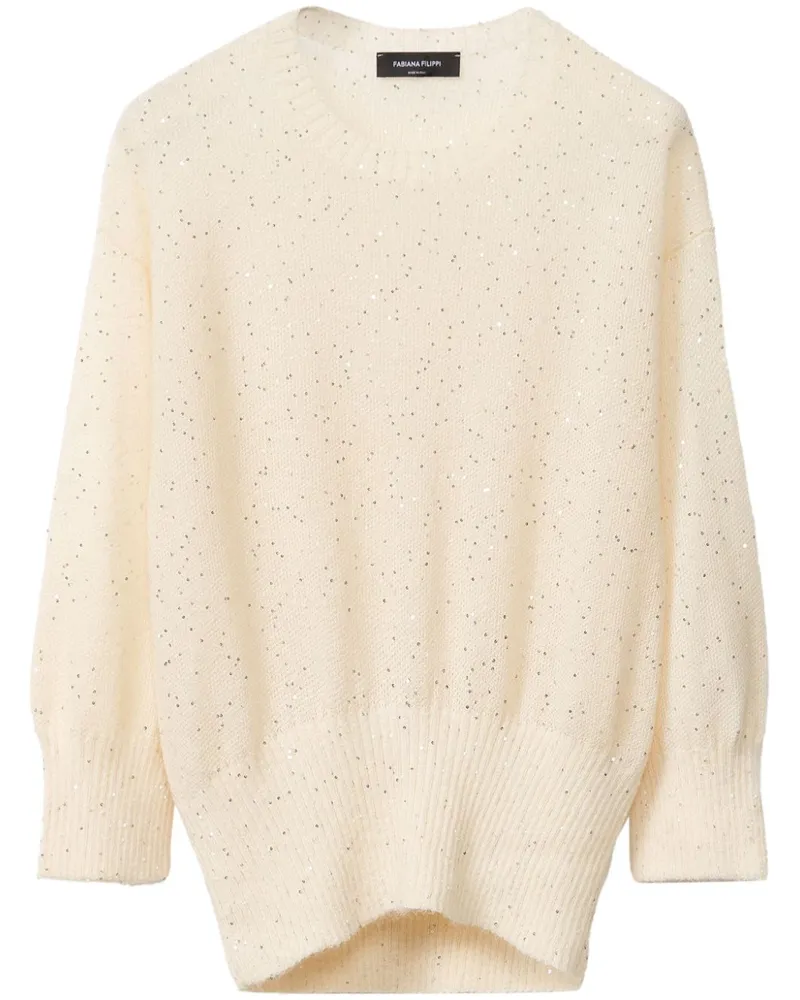 Fabiana Filippi Pullover mit Pailletten - Nude Nude