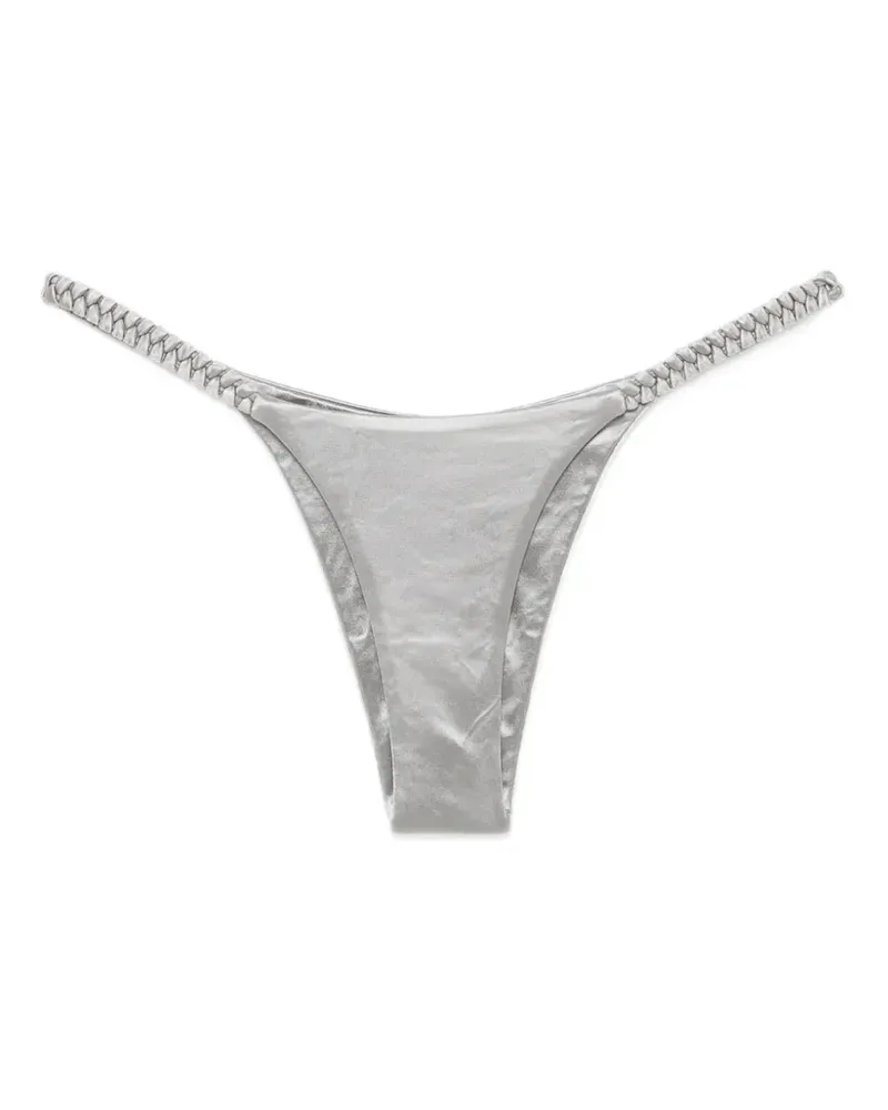 Isa Boulder High Weave bikini bottom - Silber Silber