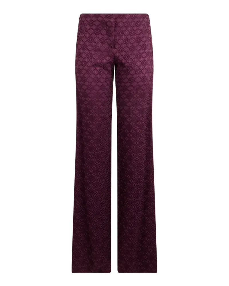 Alberta Ferretti patterned-jacquard palazzo pants - Violett Violett
